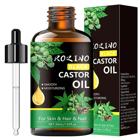 30Ml Black Castor Oil, Deeply Moisturizing Skincare Oil, Massage Oil for Whole Body, Hydrating Body Care Oil for Skin & Hair